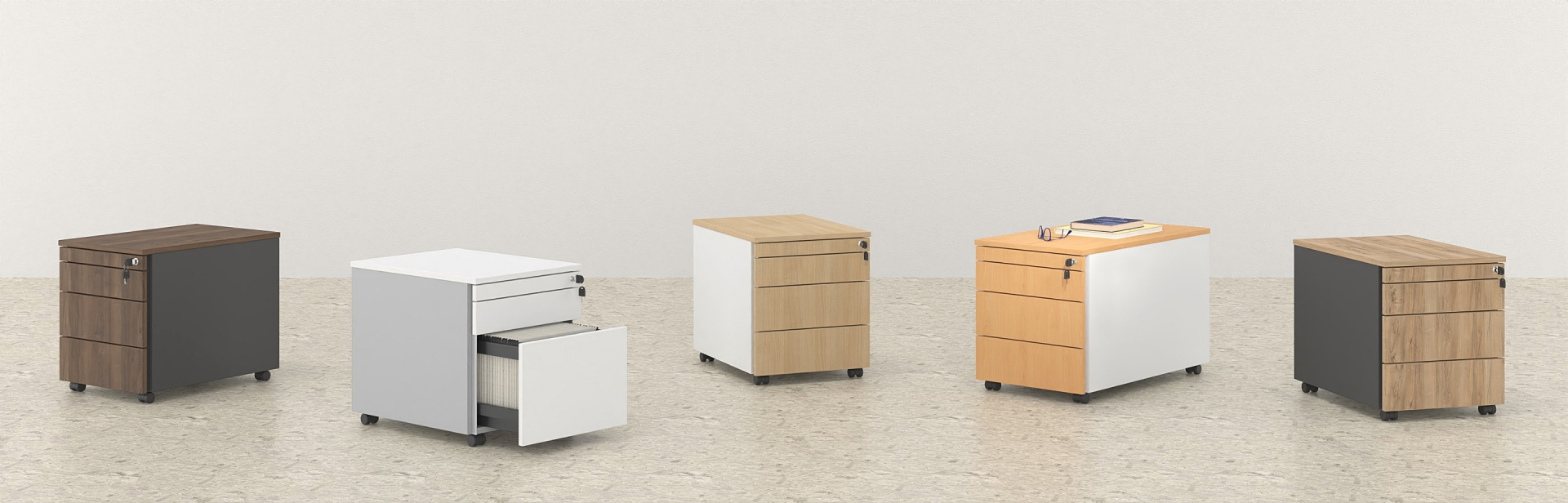Melamine pedestals in a variety of sizes and colors Dromeas