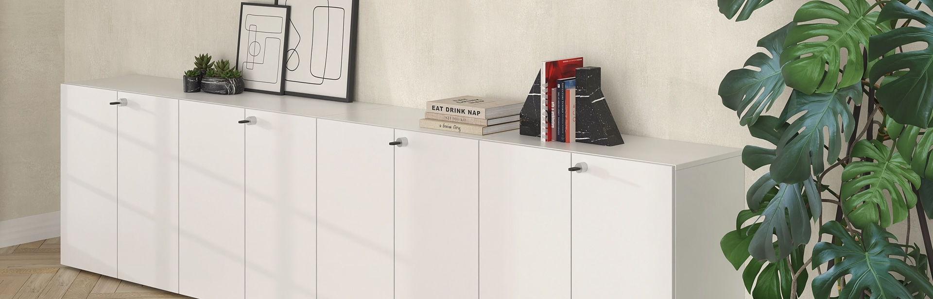 White Lacquer Cupboards in a Variety of Dimensions | Dromeas
