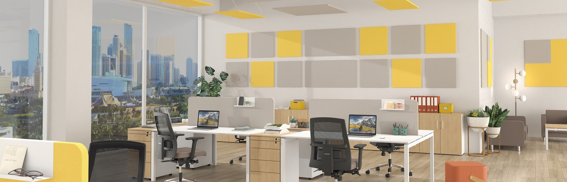 Tabletop Sound Absorbing Partitions
